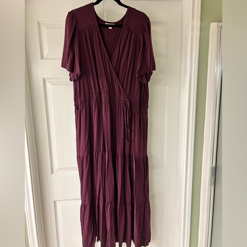 Knox Rose Short Sleeve A-line Maxi Dress NWOT Size 2X